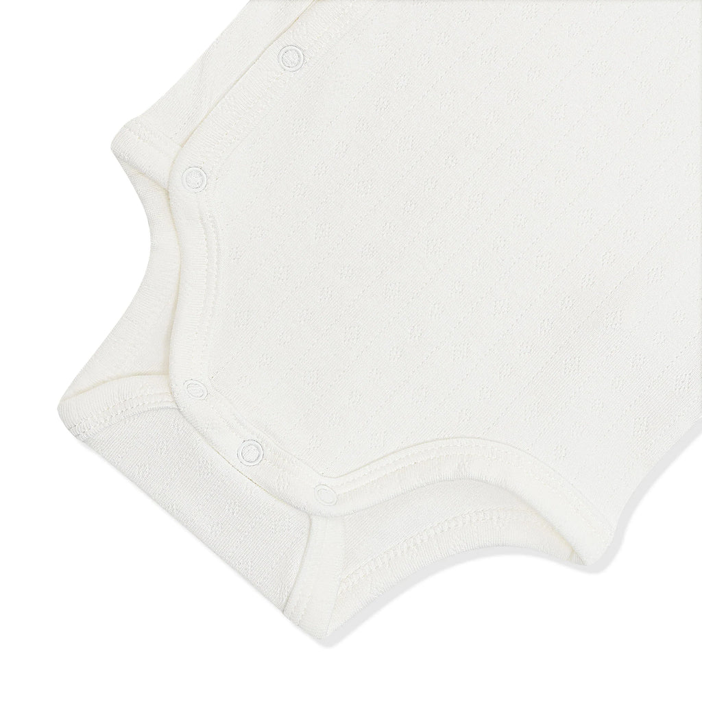 Pointelle Kimono Bodysuit in Cloud