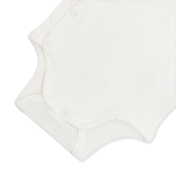 Pointelle Kimono Bodysuit in Cloud