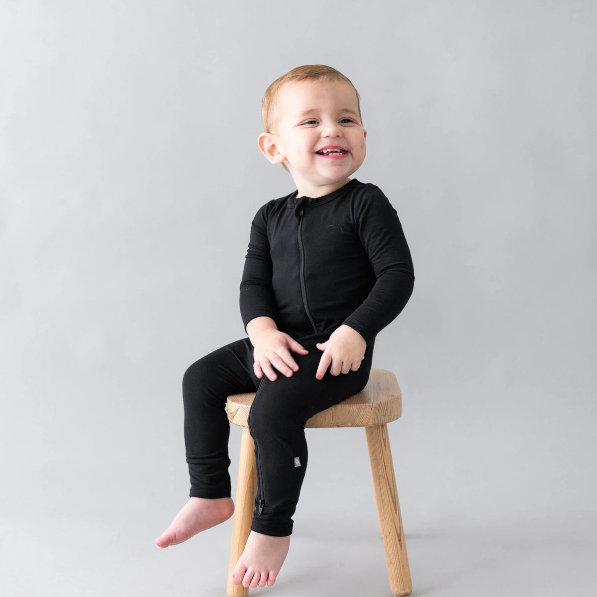 Zippered Romper in Midnight Main image