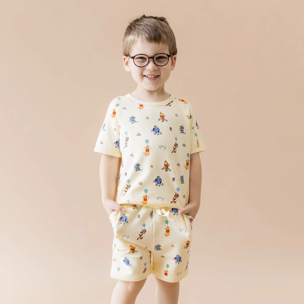 Short Sleeve Jogger Set in Winnie the Pooh Celebration Main image