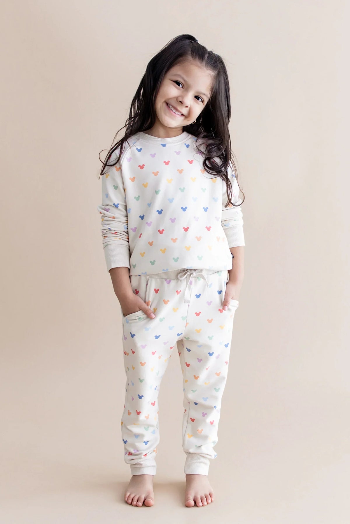 Long Sleeve Jogger Set in Pastel Mickey Mouse Main image