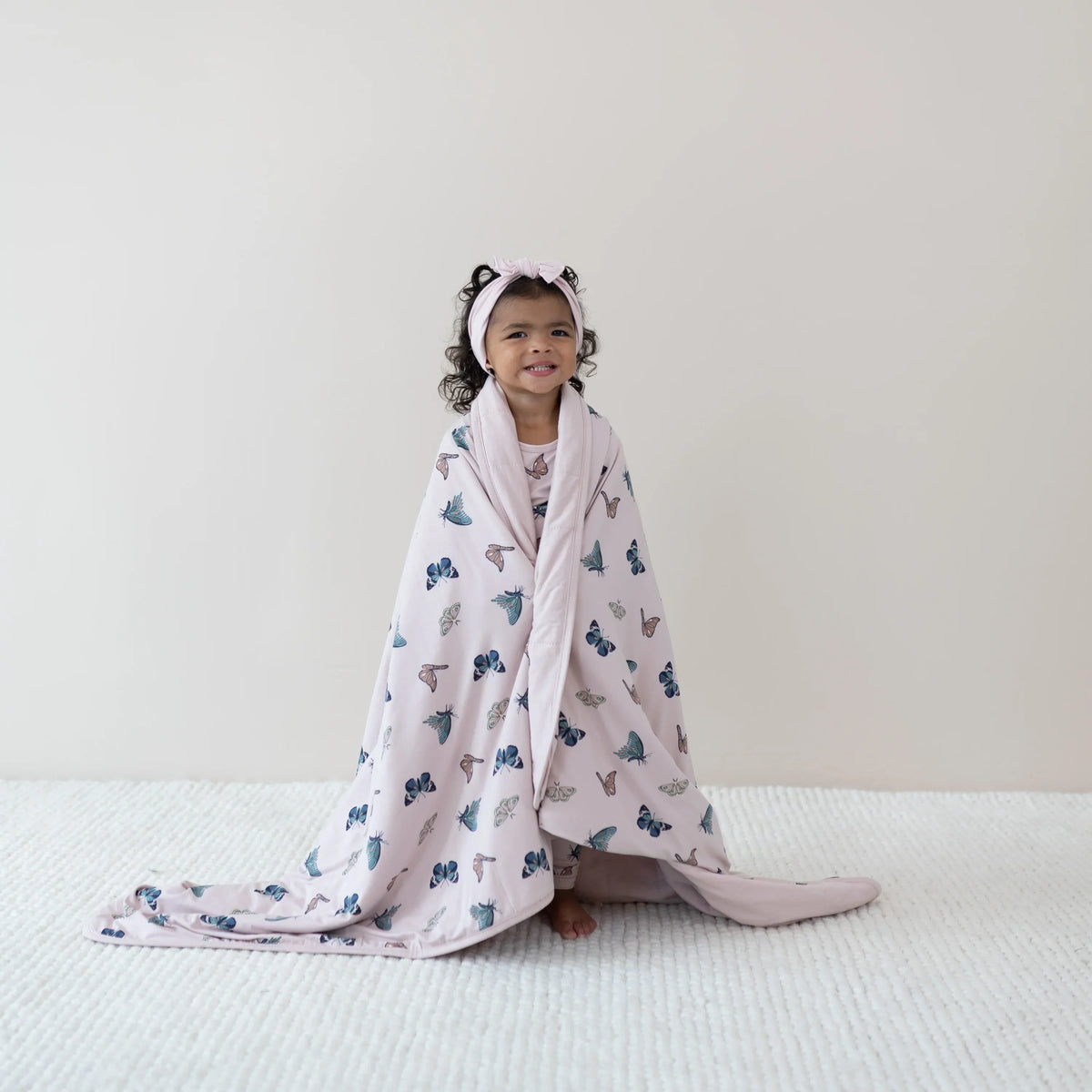 Youth Blanket in Blush Butterfly 2.5 Main image