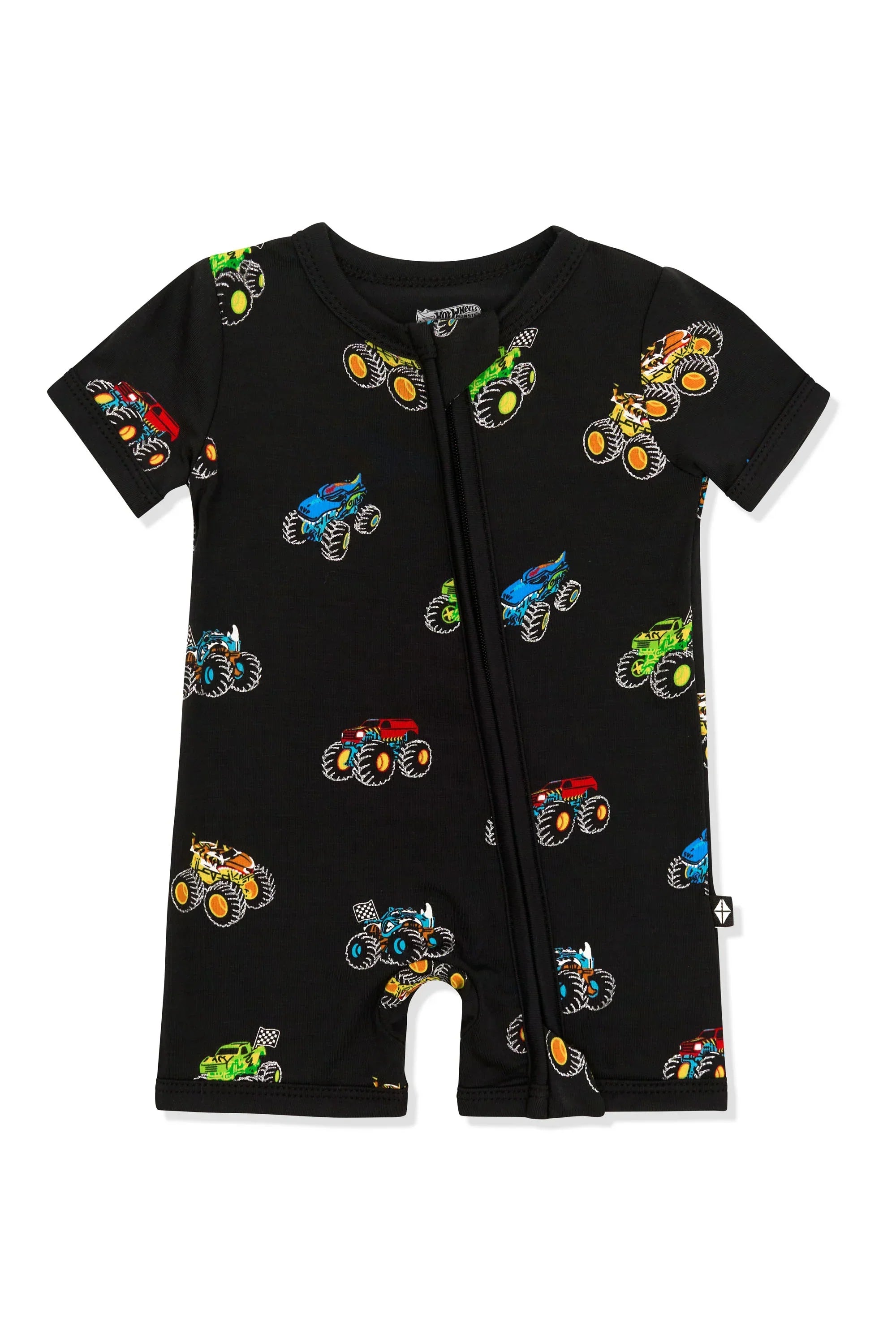 Zipper Shortall Romper in Monster Truck Secondary image