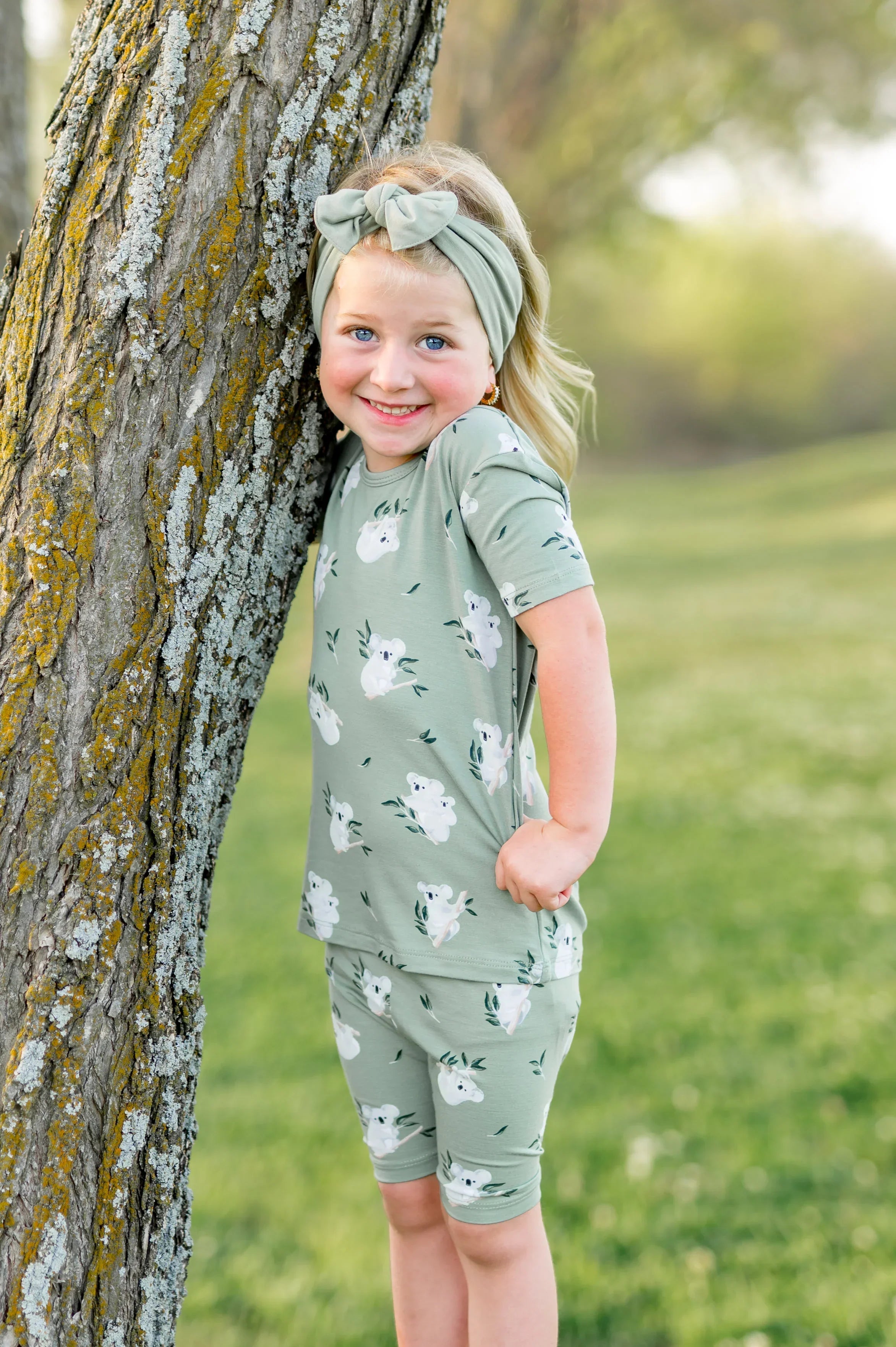 Short Sleeve Pajamas in Koala Secondary image