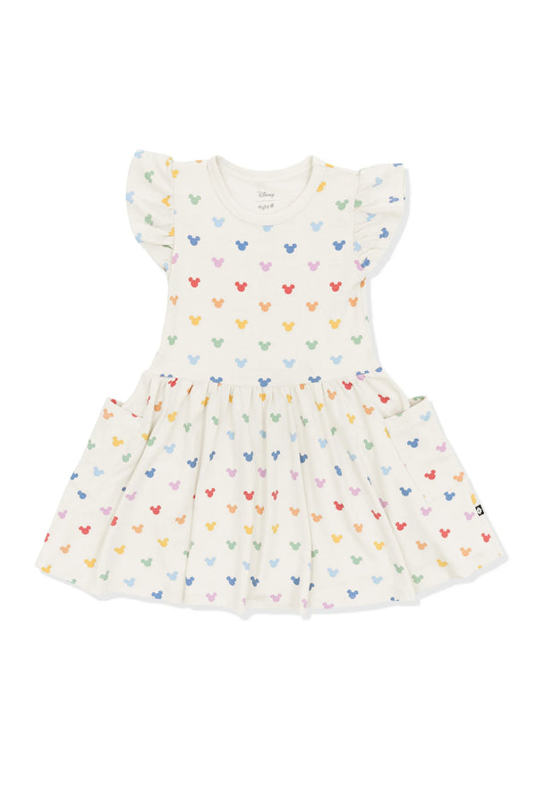 Pocket Dress in Pastel Mickey Mouse