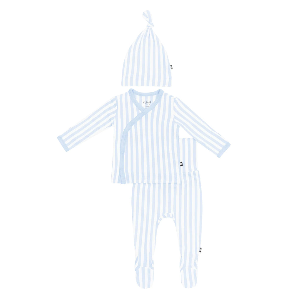 Take Me Home Set with Cap in Small Mist Stripe