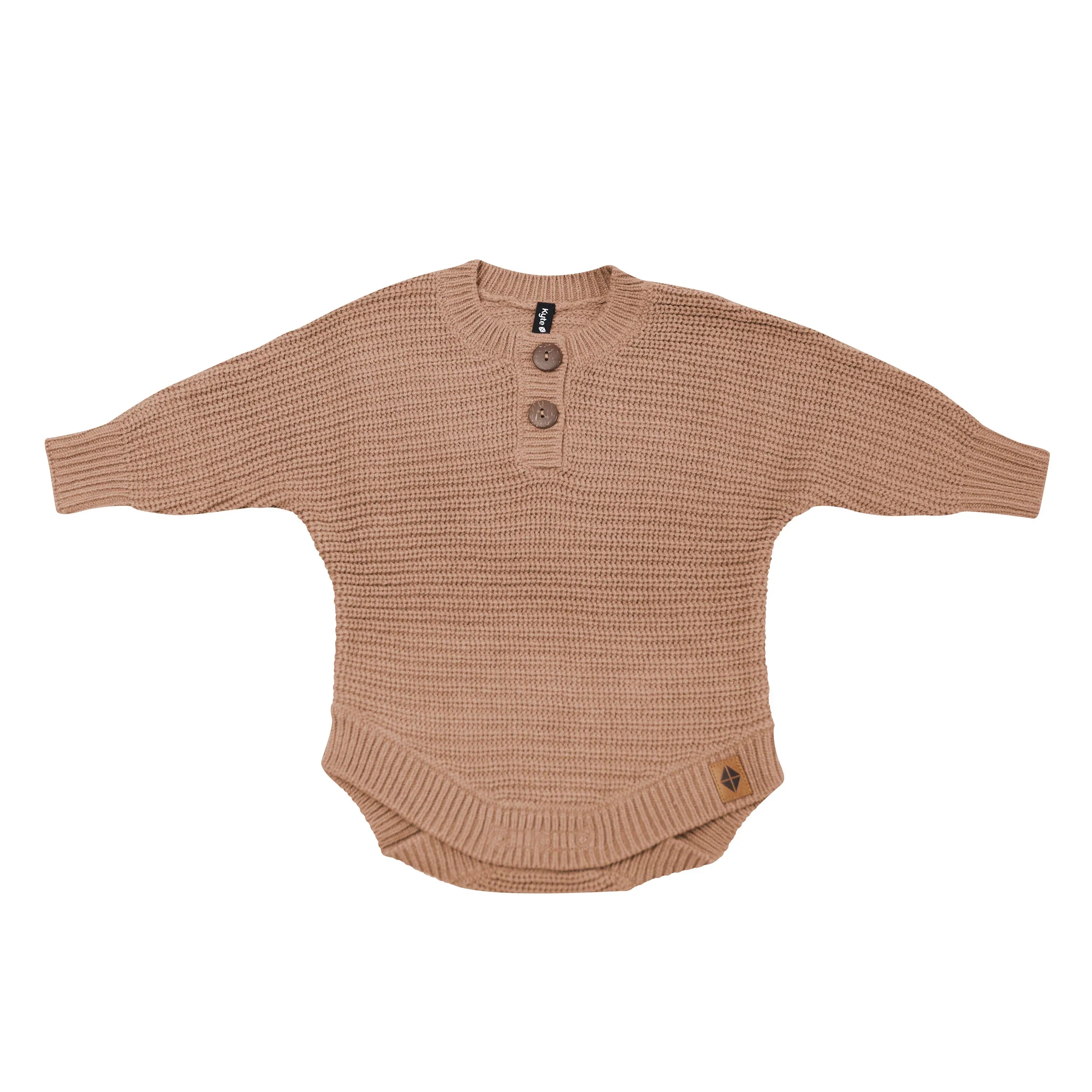 Chunky Knit Romper in Latte Secondary image
