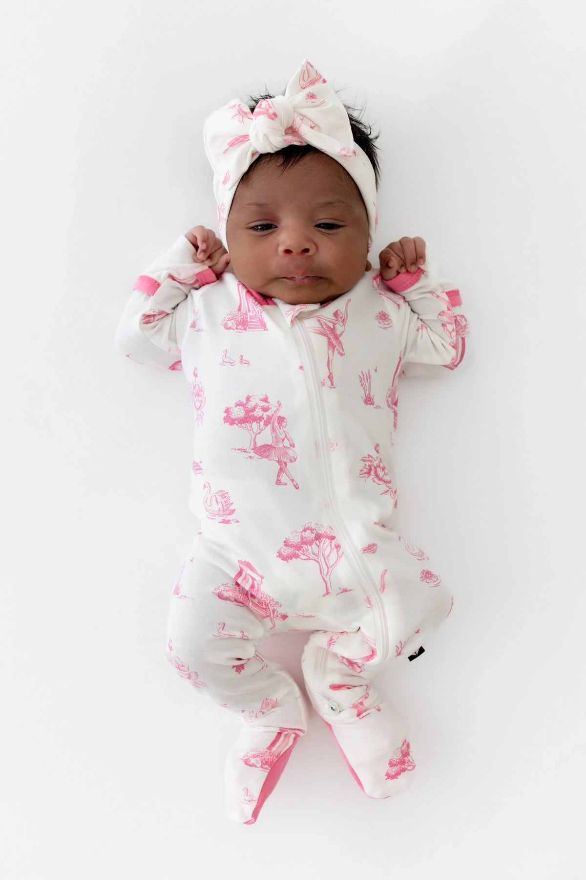 Zippered Footie in Toile Ballet Main image