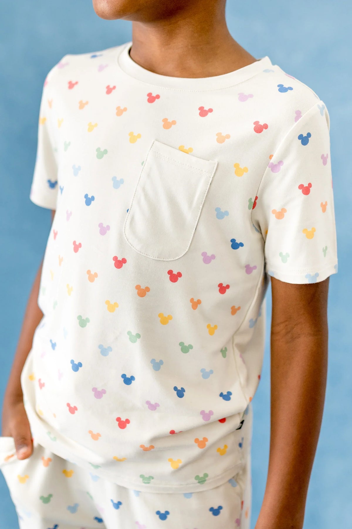 Toddler Crew Neck Tee in Pastel Mickey Mouse Main image