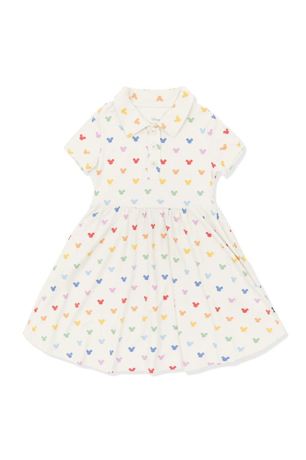 Polo Dress in Pastel Mickey Mouse