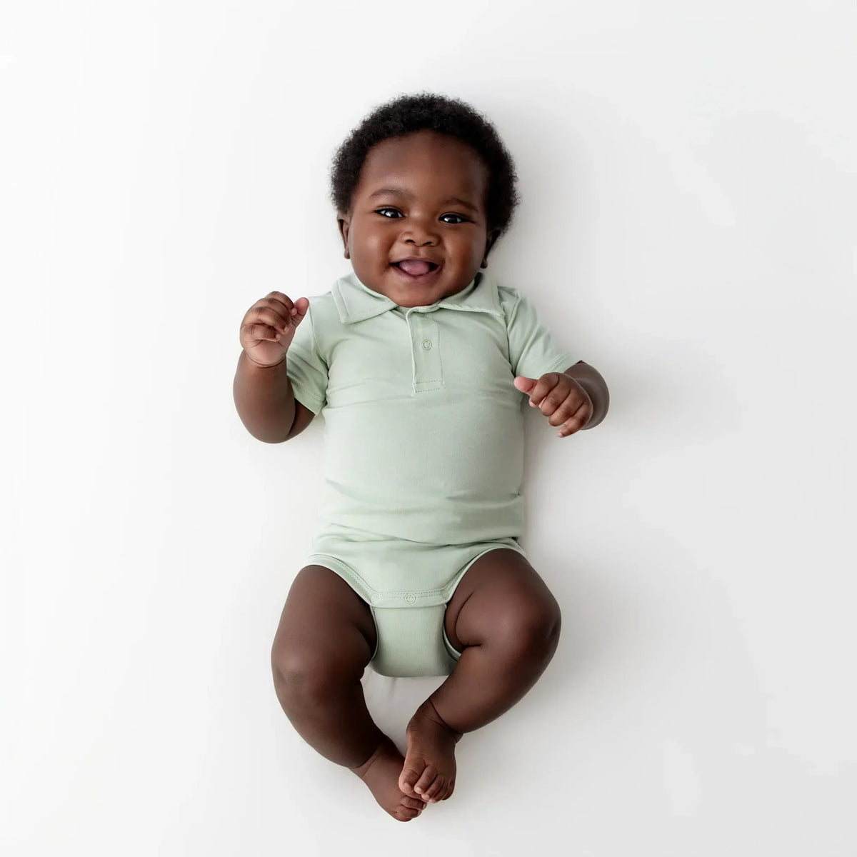 Polo Bodysuit in Basil Main image