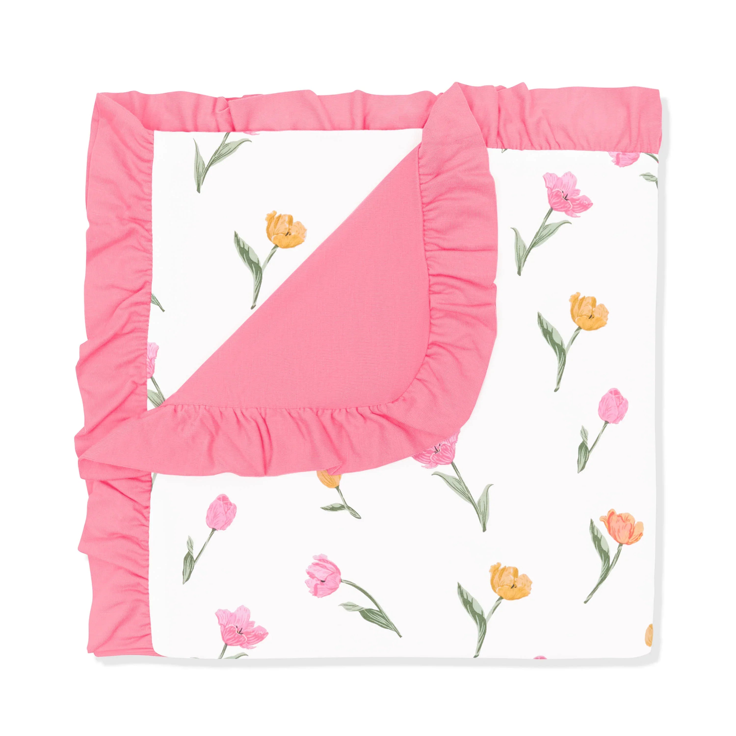 Ruffle Baby Blanket in Tulip 0.5 Secondary image