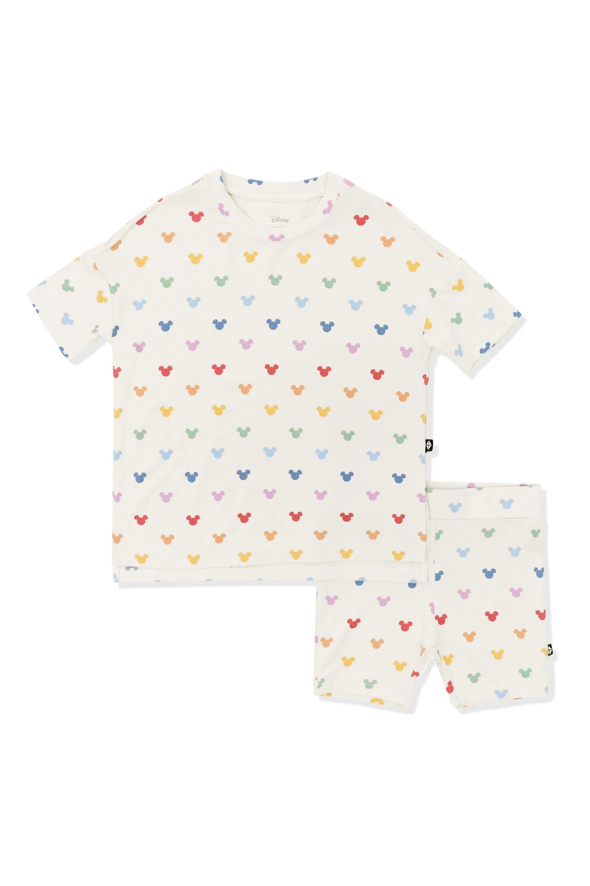 Toddler Biker Short Set in Pastel Mickey Mouse Secondary image