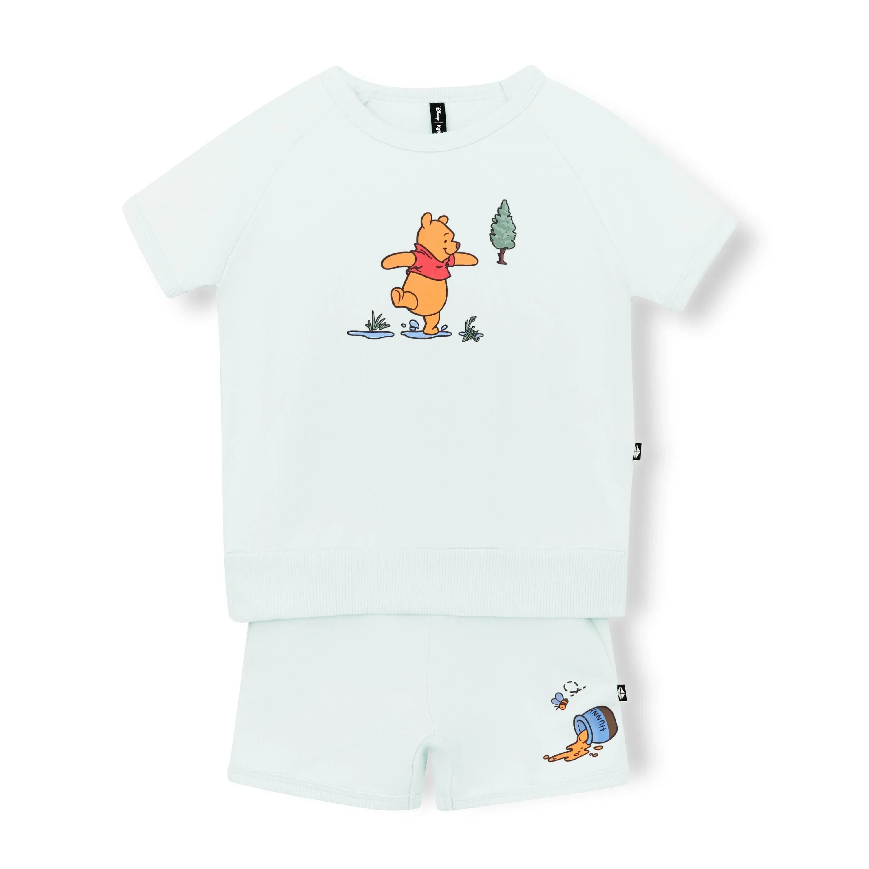 Short Sleeve Jogger Set in Winnie the Pooh on Dew Secondary image