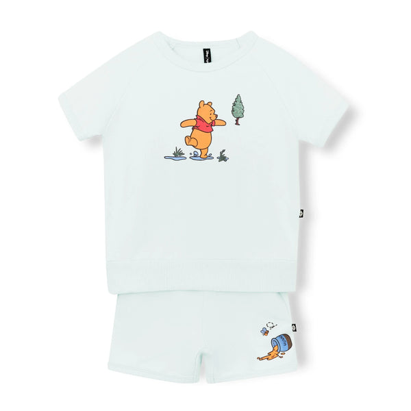 Short Sleeve Jogger Set in Winnie the Pooh on Dew