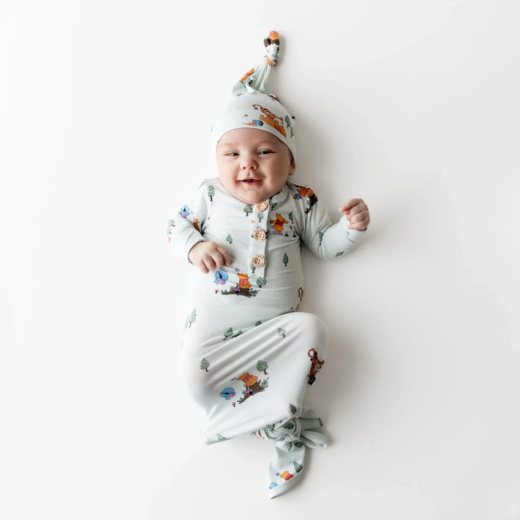 Knotted Gown with Hat Set in Winnie the Pooh Hundred Acre Wood