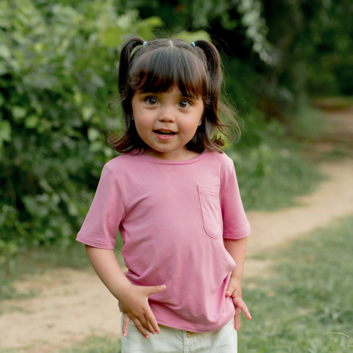 Toddler Crew Neck Tee in Apple Blossom Main image