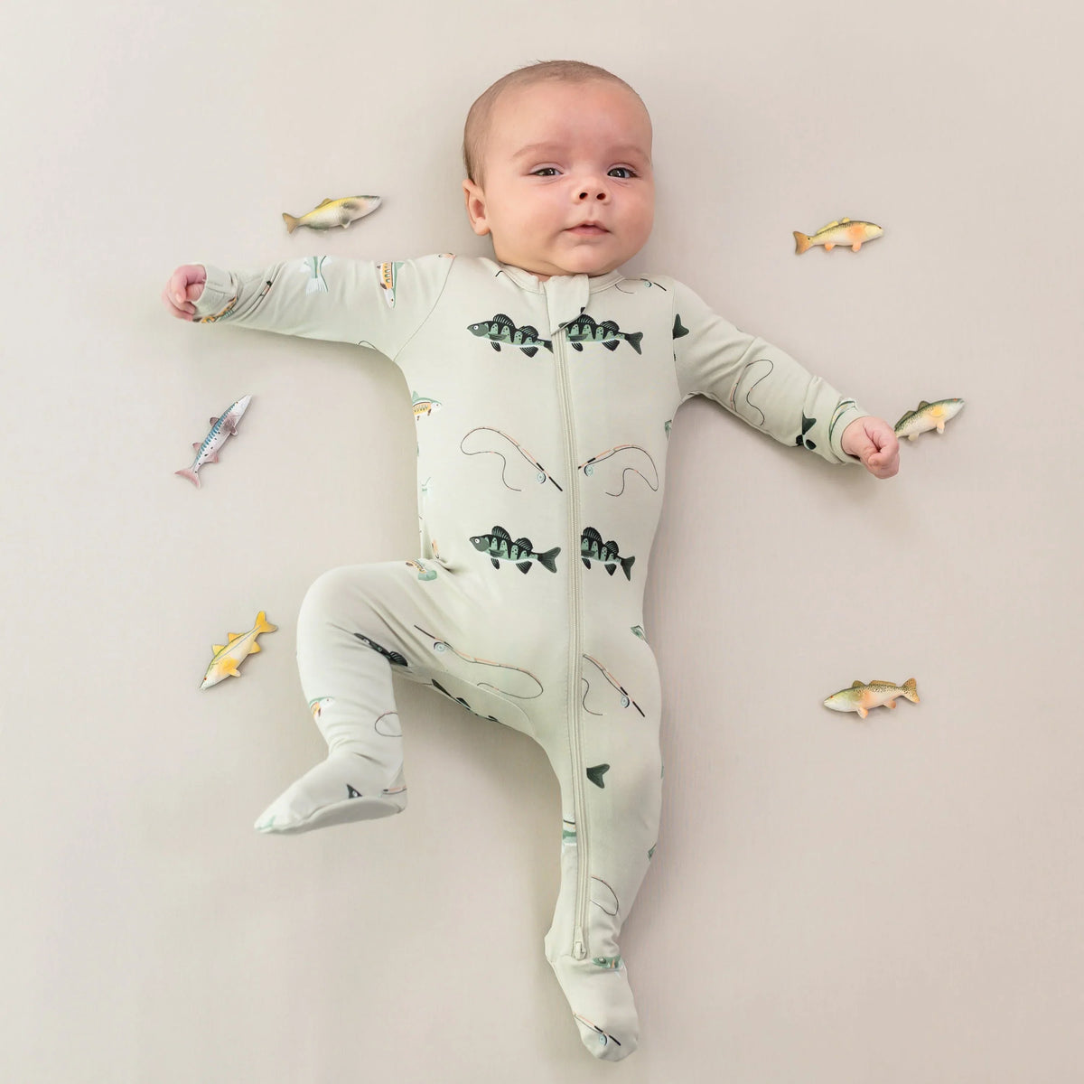 Zippered Footie in Fishing Main image