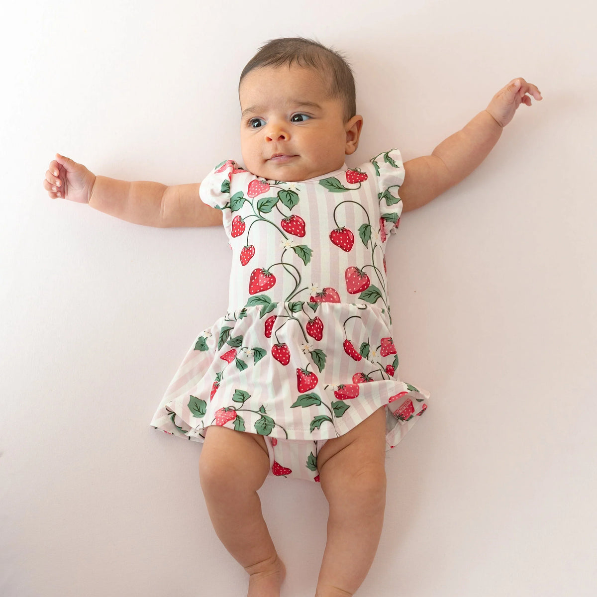 Twirl Bodysuit Dress in Strawberry Fields Main image