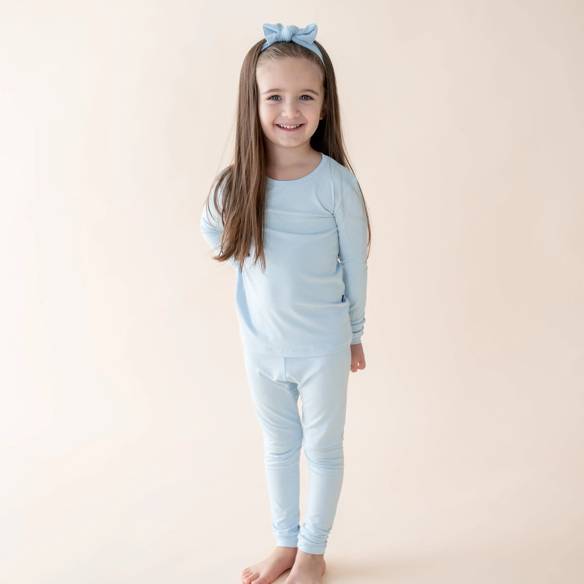 Long Sleeve Pajamas in Breeze Main image