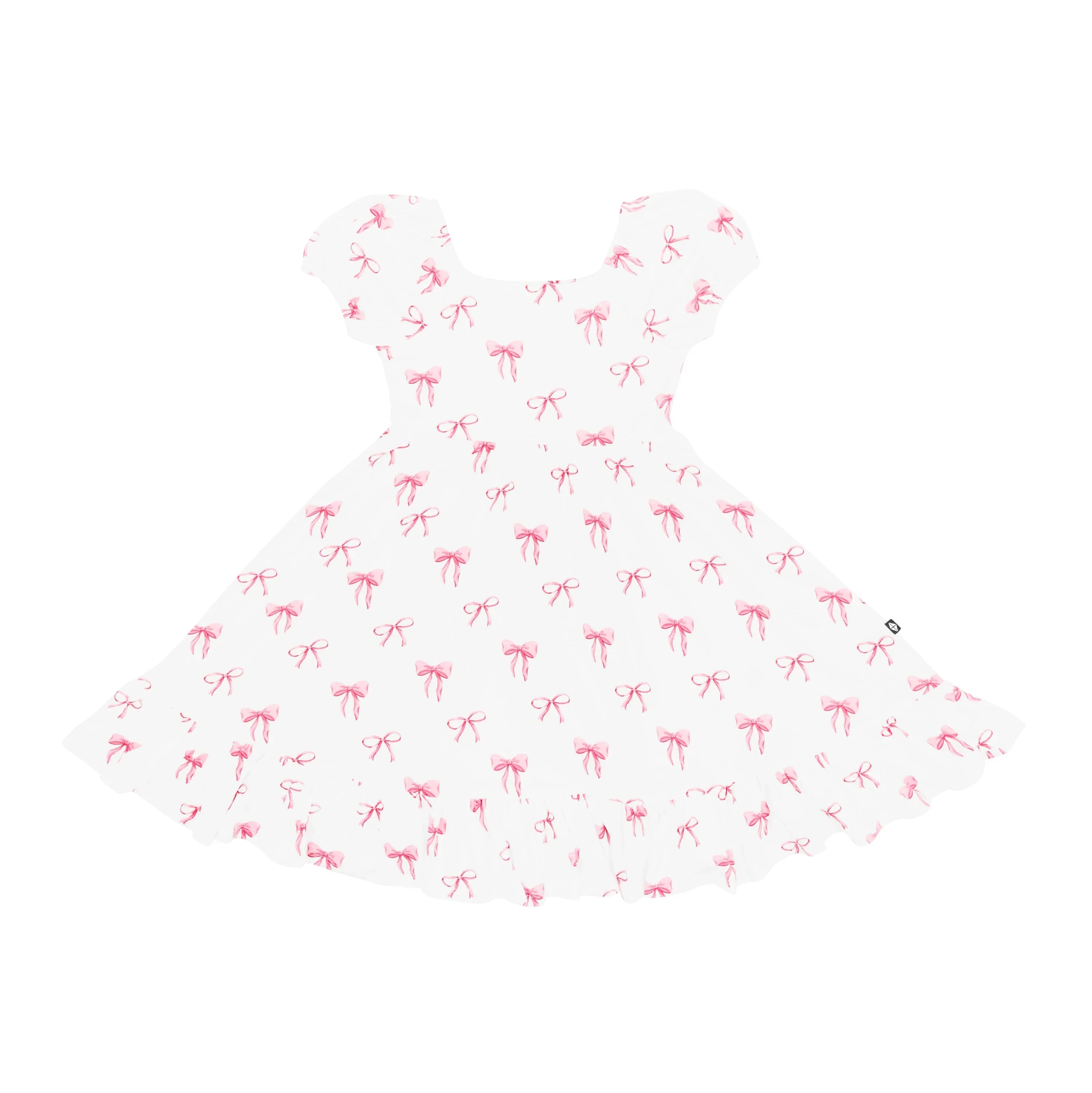 Puff Sleeve Twirl Dress in Bow Secondary image