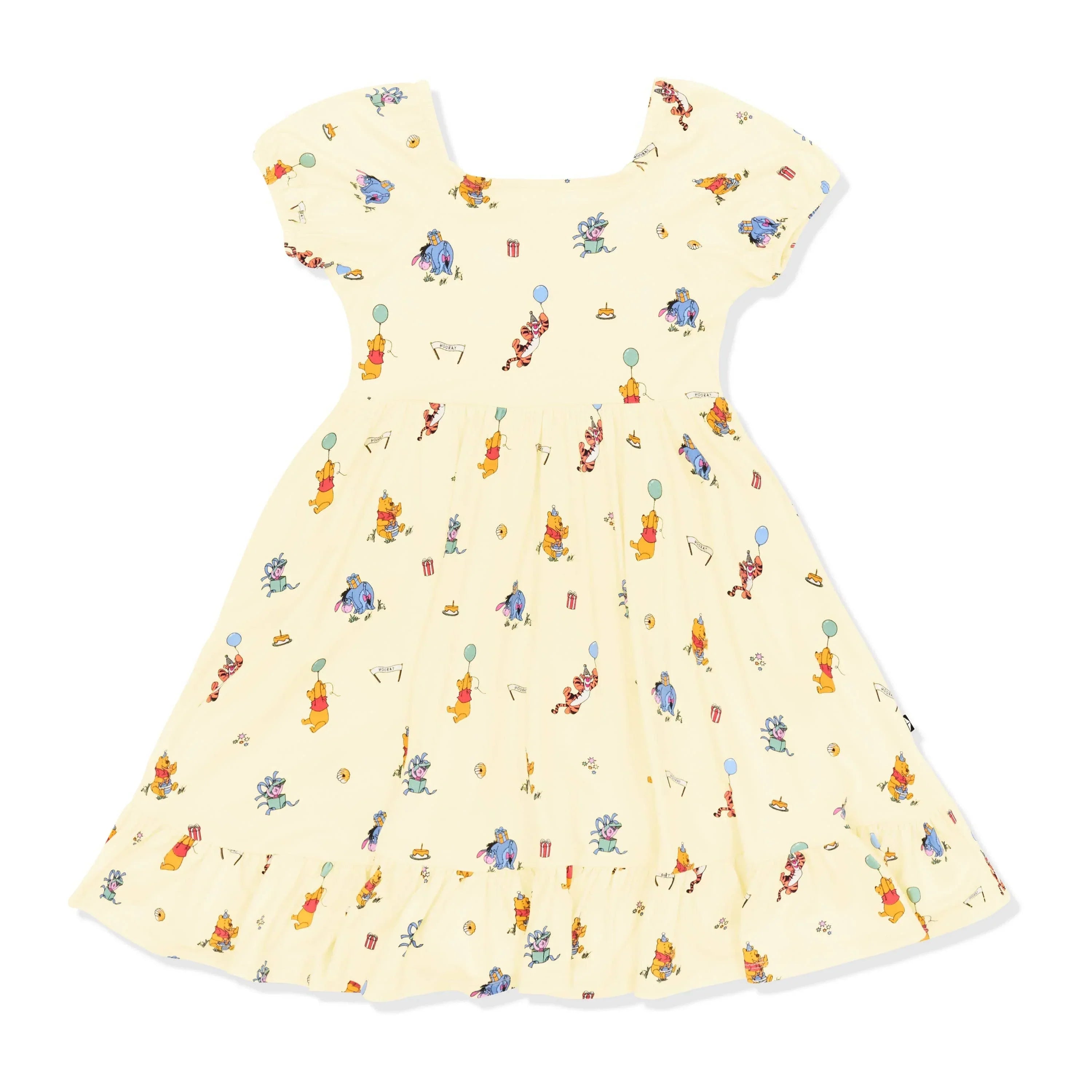 Puff Sleeve Twirl Dress in Winnie the Pooh Celebration Secondary image