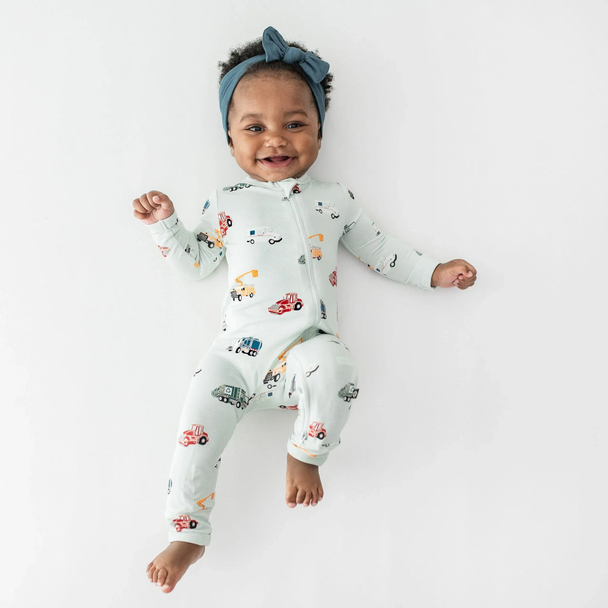 Zippered Romper in City Vehicles Main image