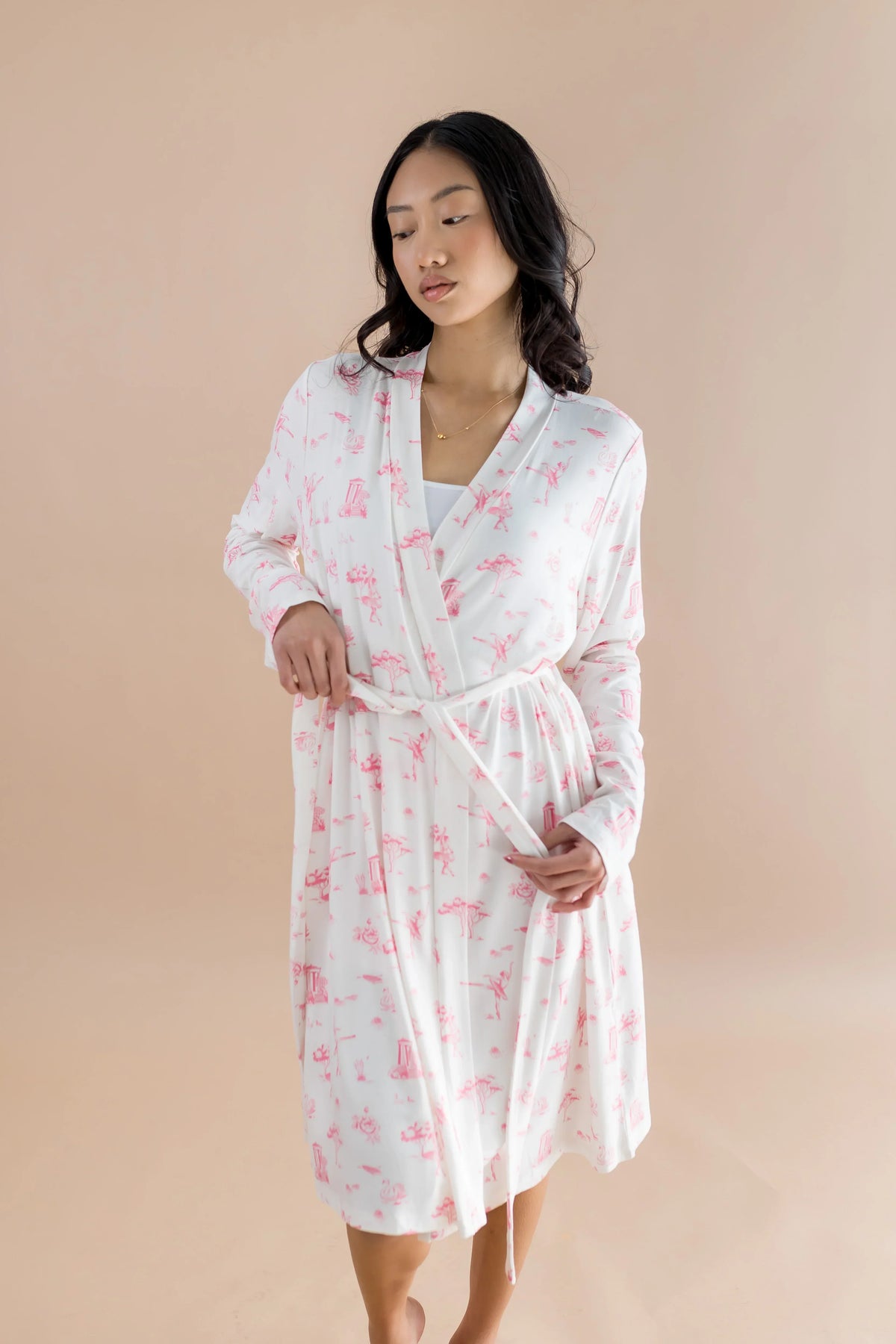 Women's Lounge Robe in Toile Ballet Main image