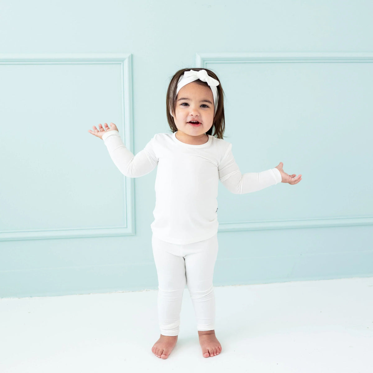 Long Sleeve Pajamas in Cloud Main image