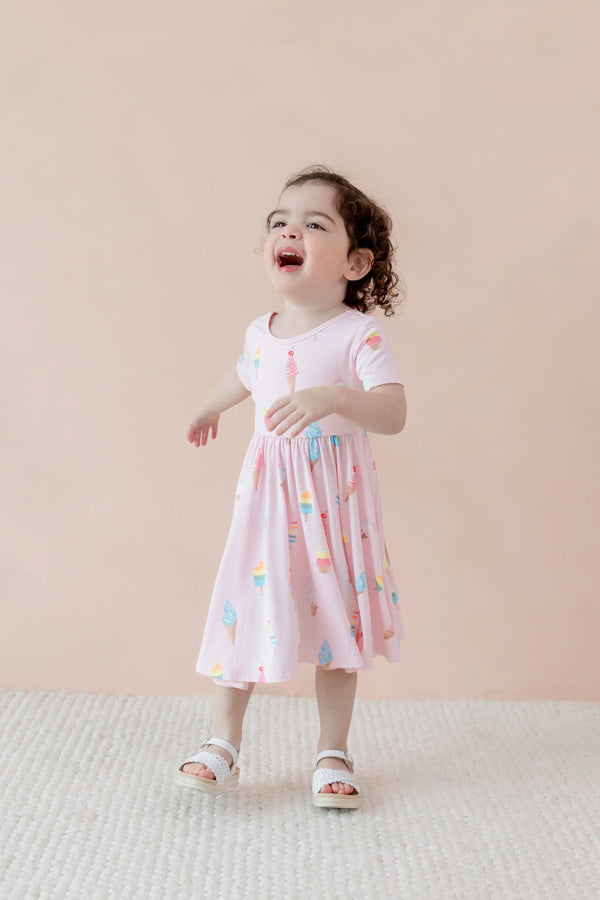 Twirl Dress in Sakura Ice Cream