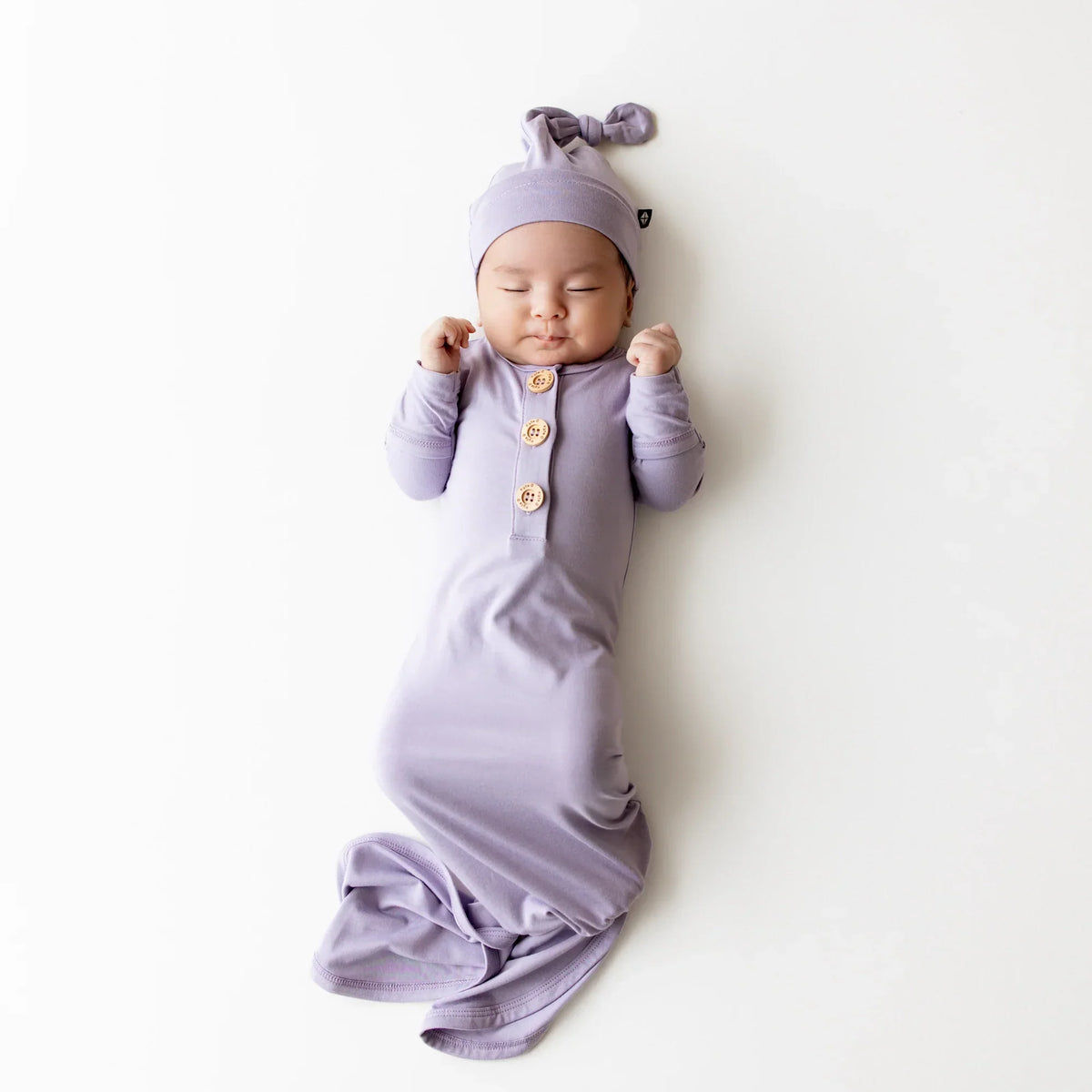 Knotted Gown with Hat Set in Taro Main image
