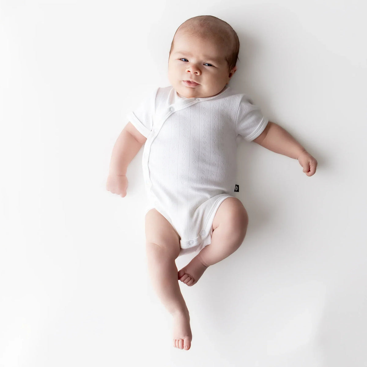 Pointelle Kimono Bodysuit in Cloud Main image