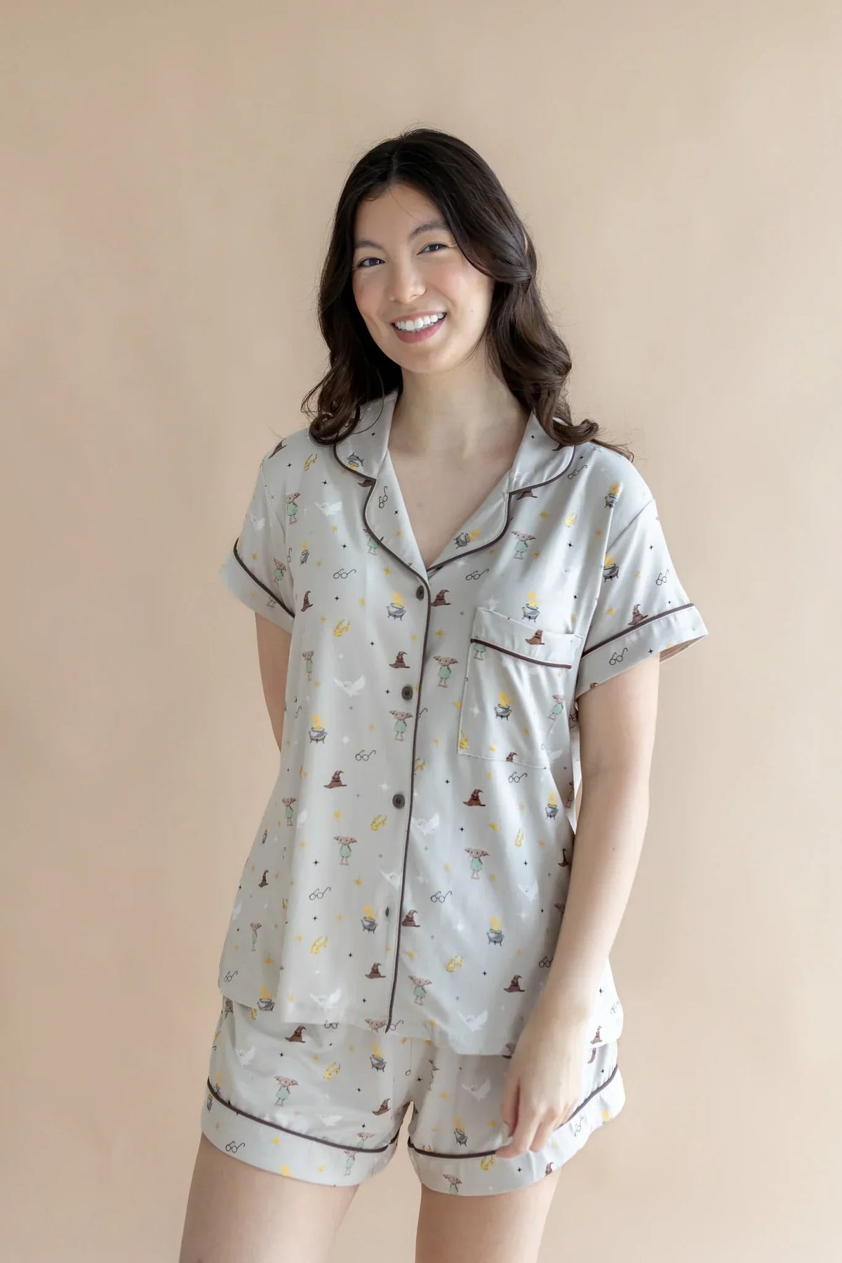 Women's Short Sleeve Pajama Set in Starry Icon Main image