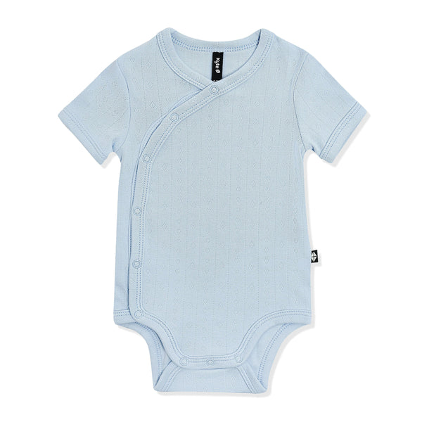 Pointelle Kimono Bodysuit in Breeze
