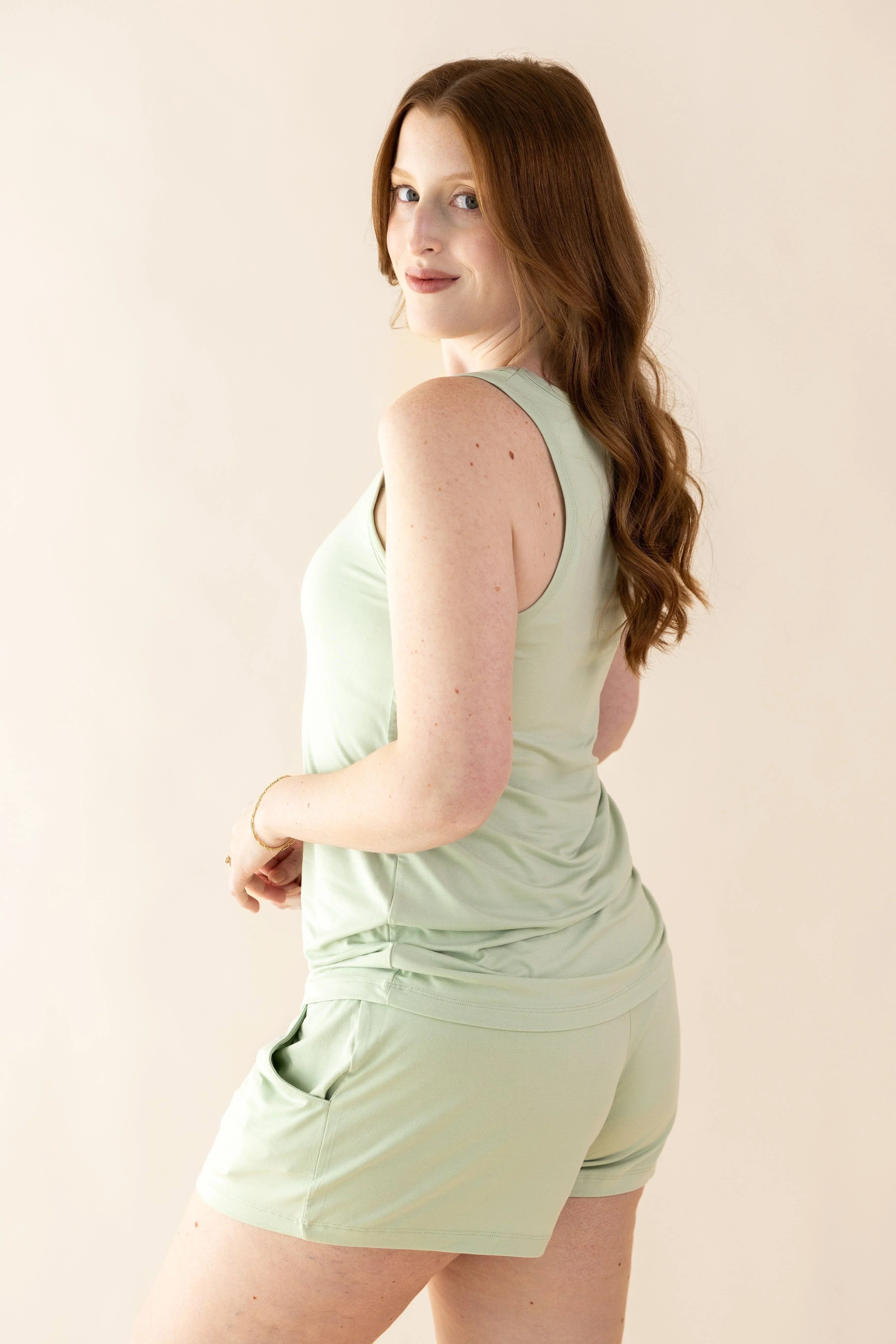 Women's Tank Set in Basil Secondary image