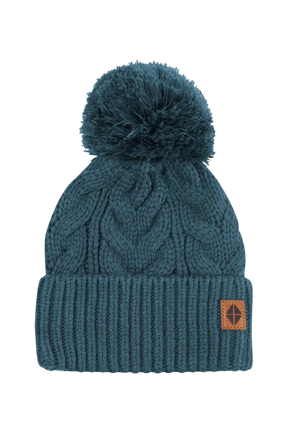 Chunky Cable Knit Beanie in Atlantic Main image