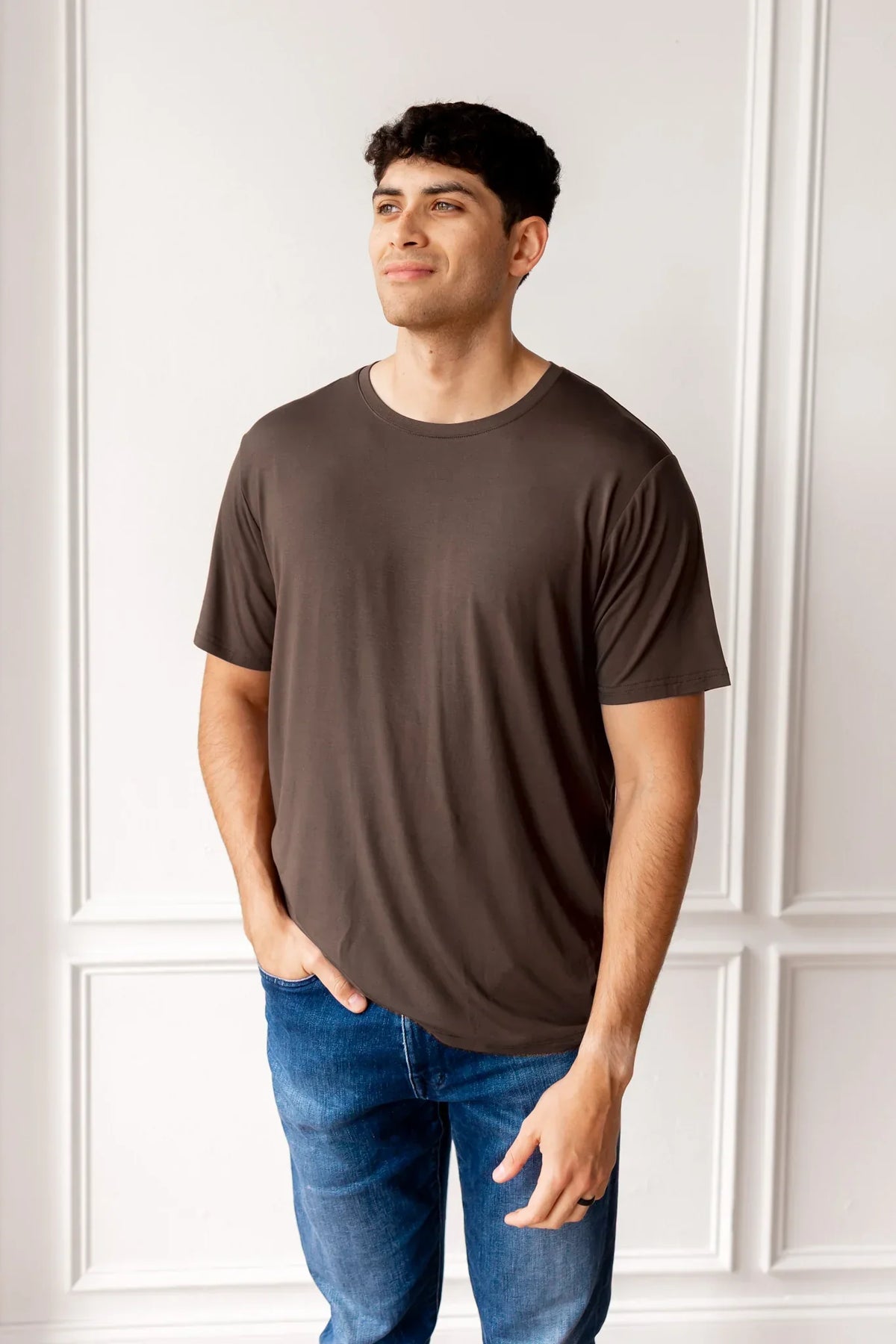 Men's Crew Neck Tee in Espresso Main image