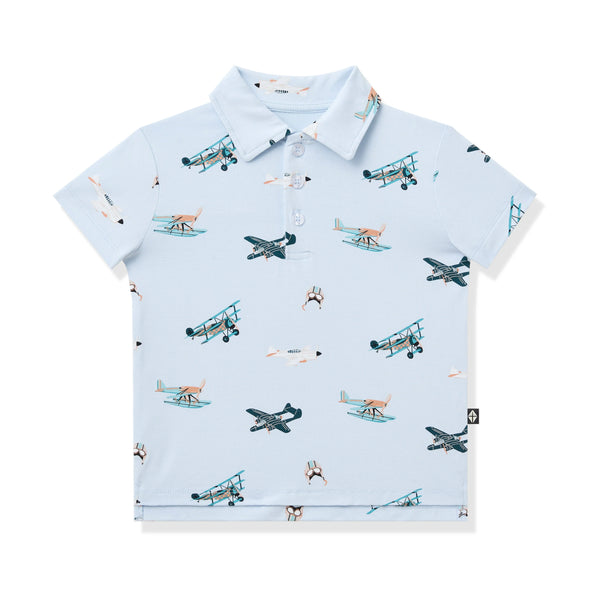 Toddler Short Sleeve Polo in Take Off