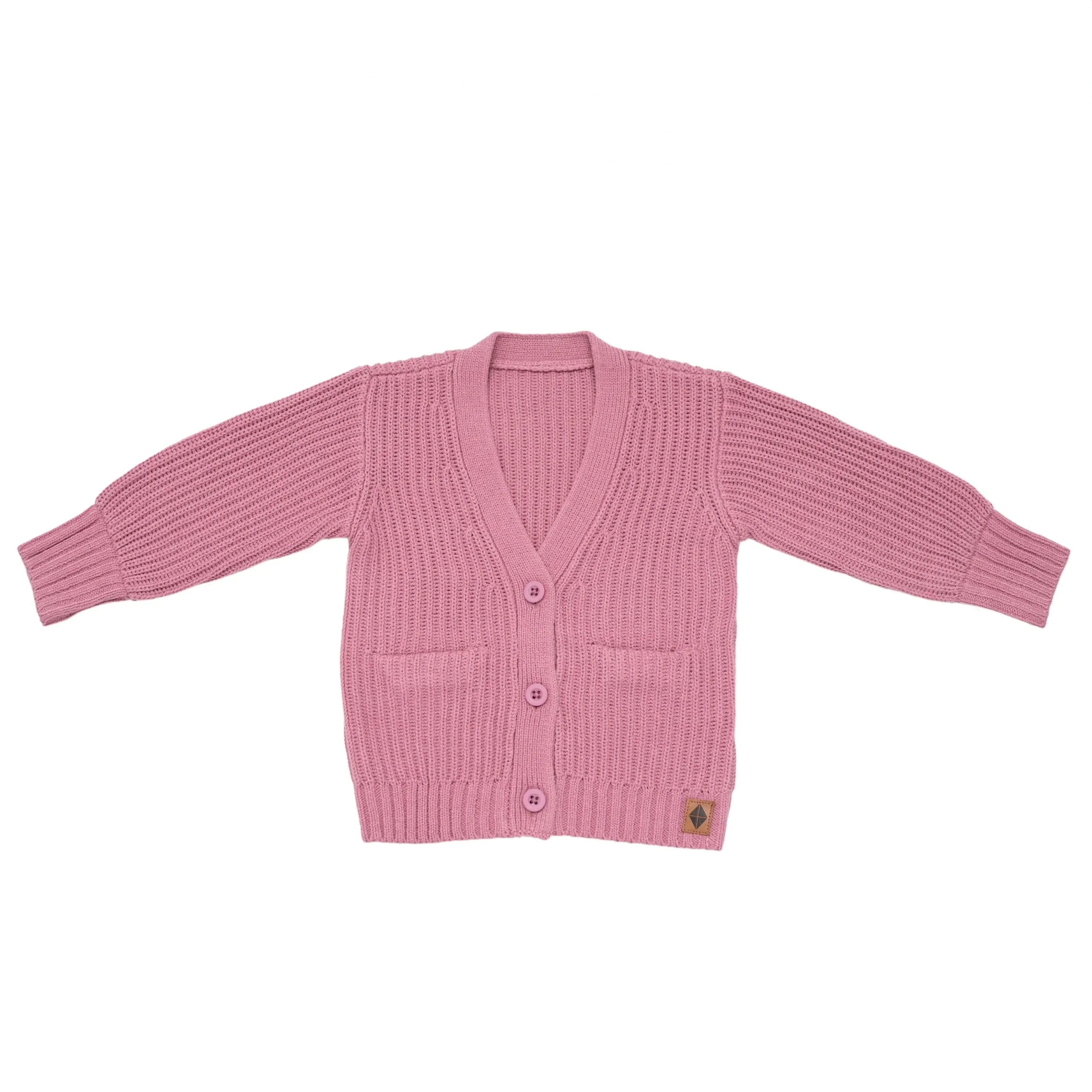 Chunky Knit Oversized Cardigan in Apple Blossom Secondary image