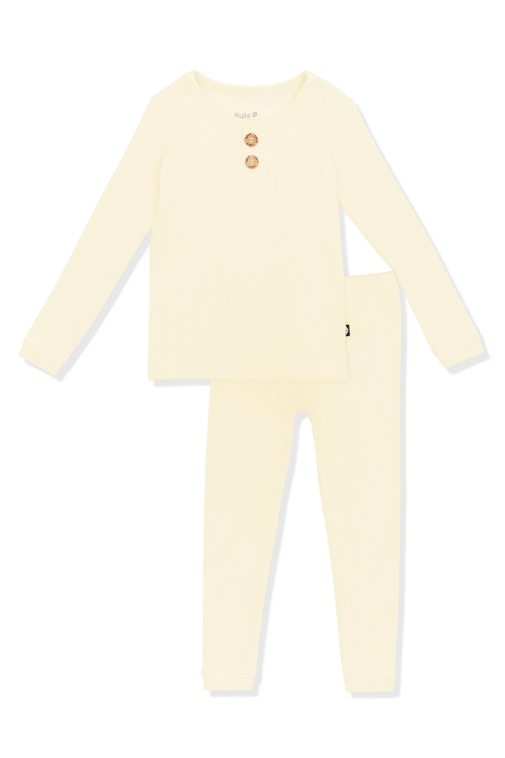 Ribbed Henley Set in Chamomile Secondary image