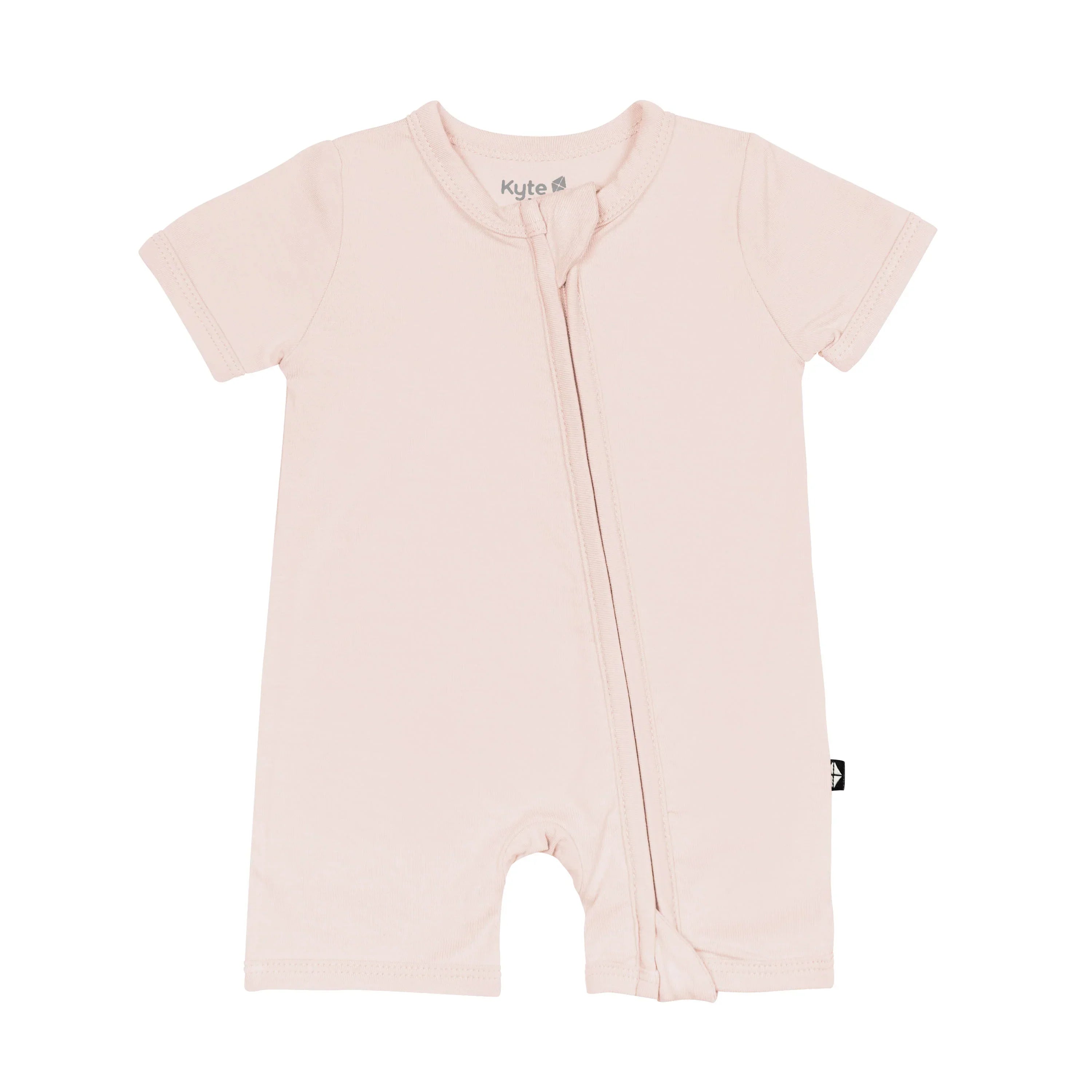 Zippered Shortall Romper in Blush Secondary image