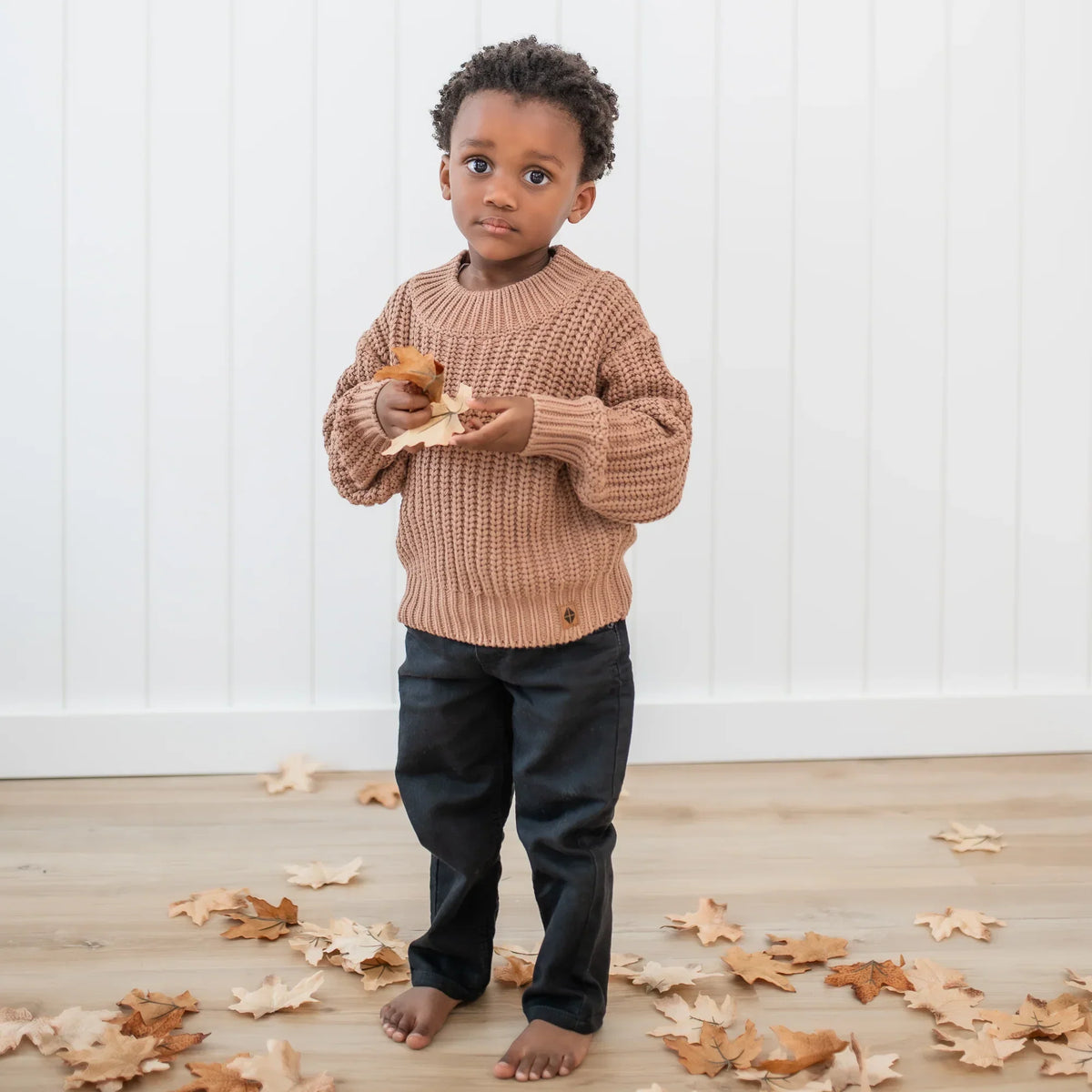 Chunky Knit Sweater in Latte Main image