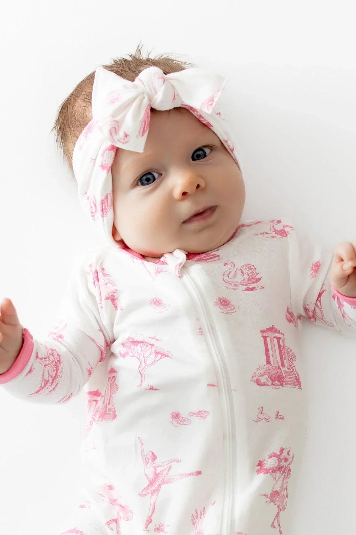 Knotted Bow Headband in Toile Ballet Main image