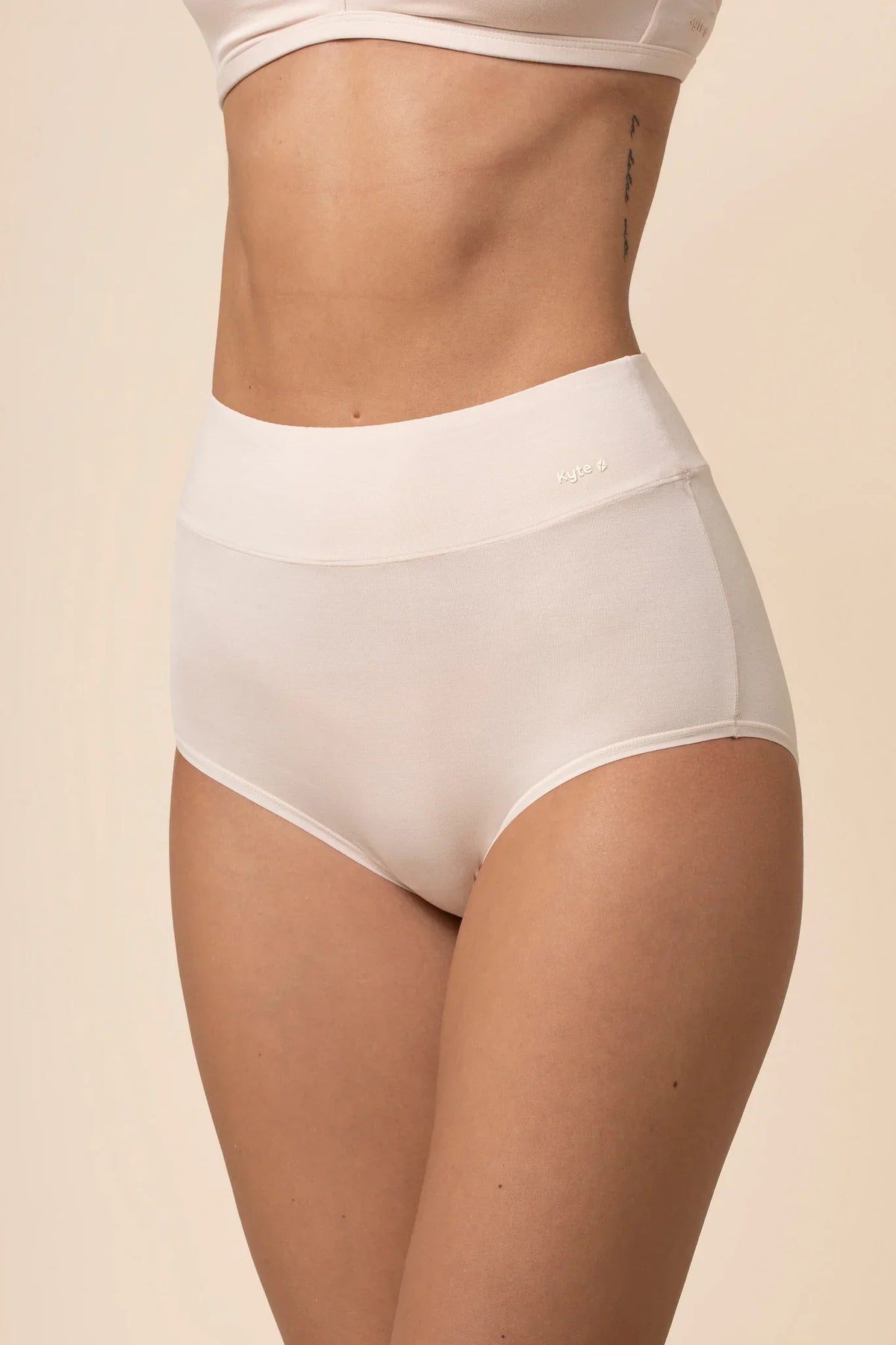 Women's High-Waisted Brief in Blonde Main image