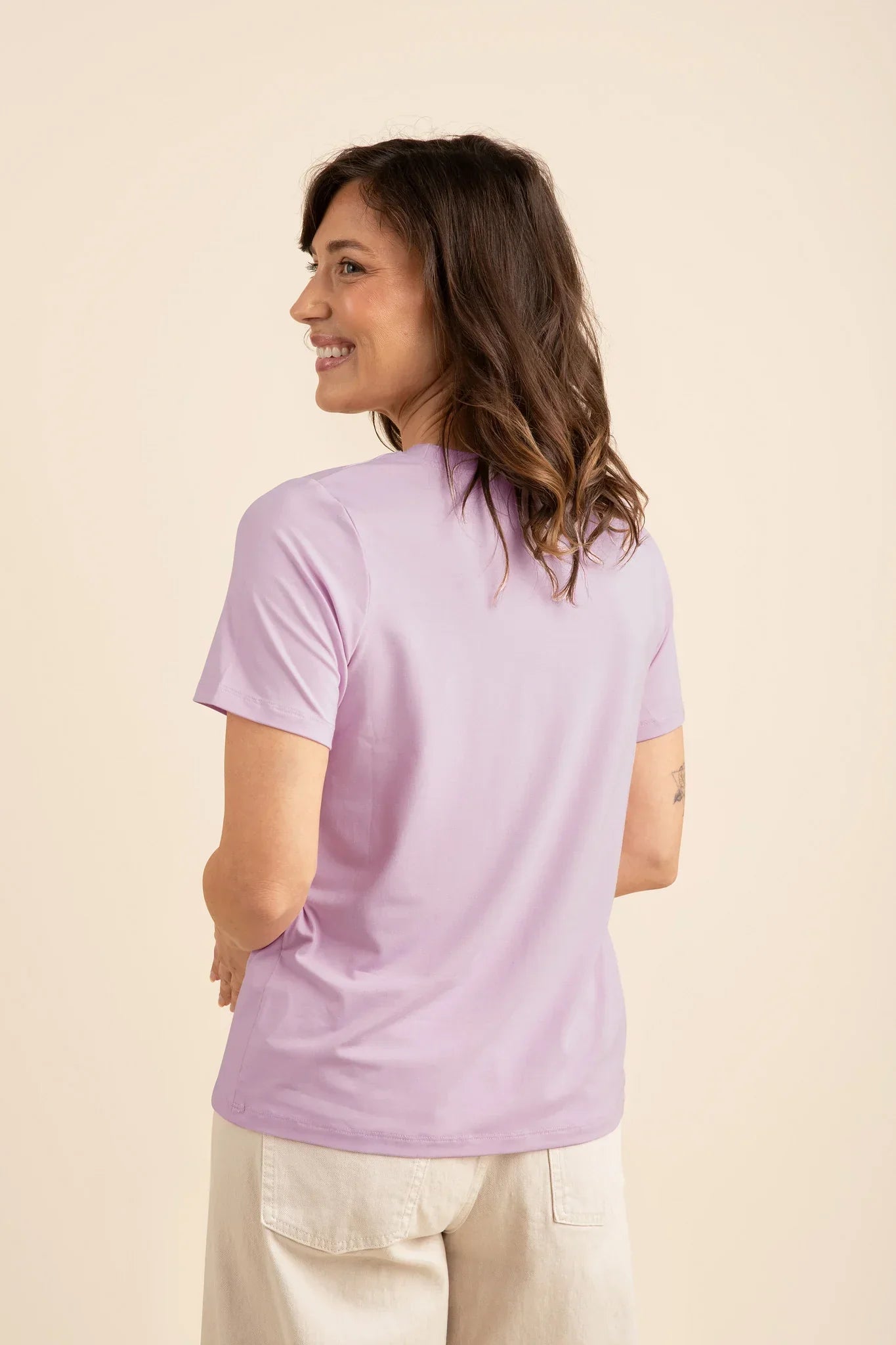 Women's Crew Neck Tee in Thistle Secondary image
