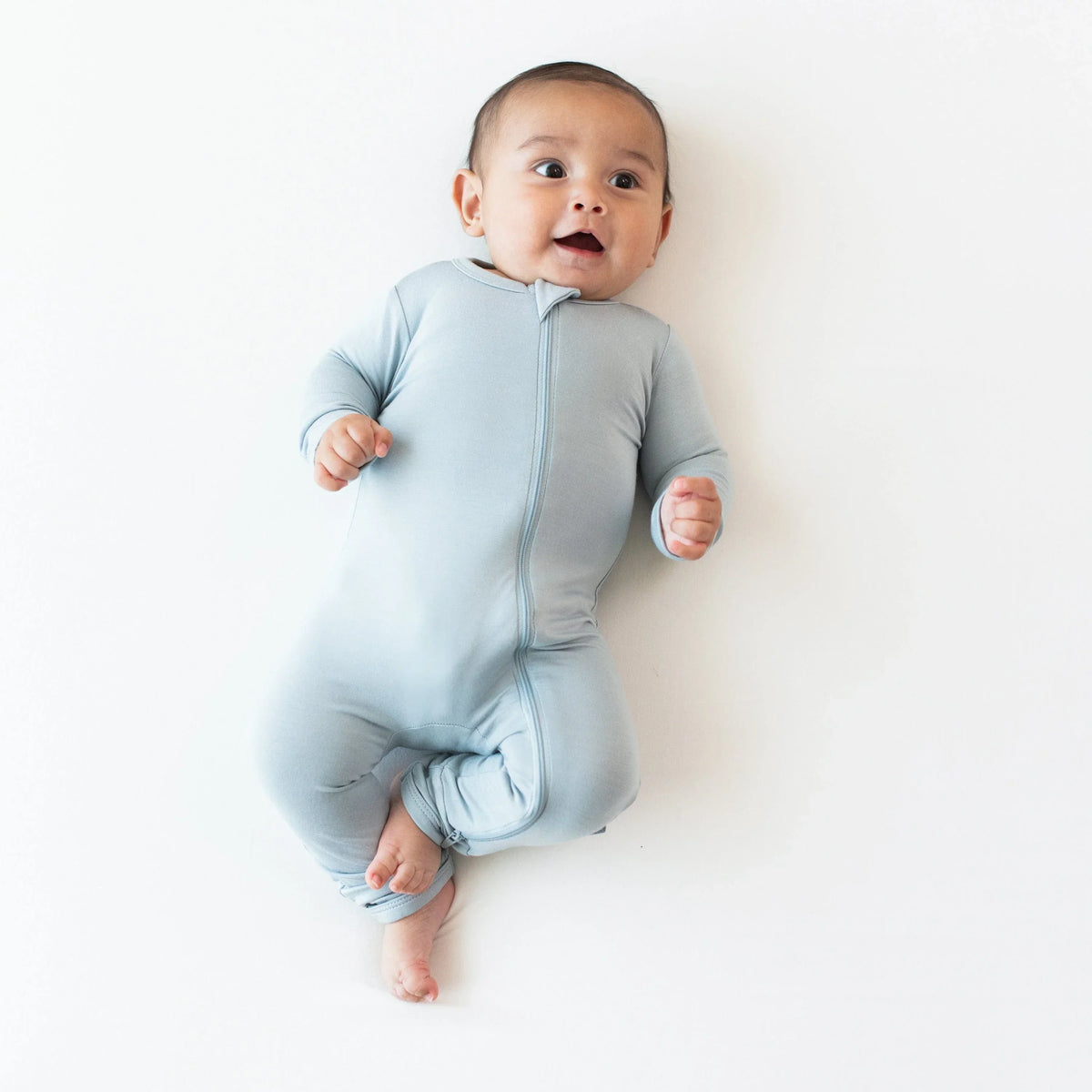 Zippered Romper in Fog Main image