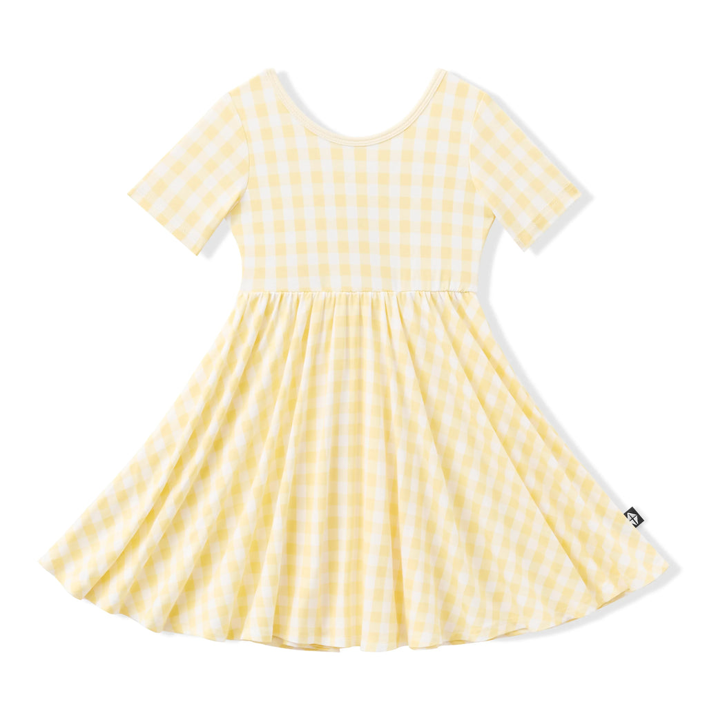 Twirl Dress in Gingham Chamomile
