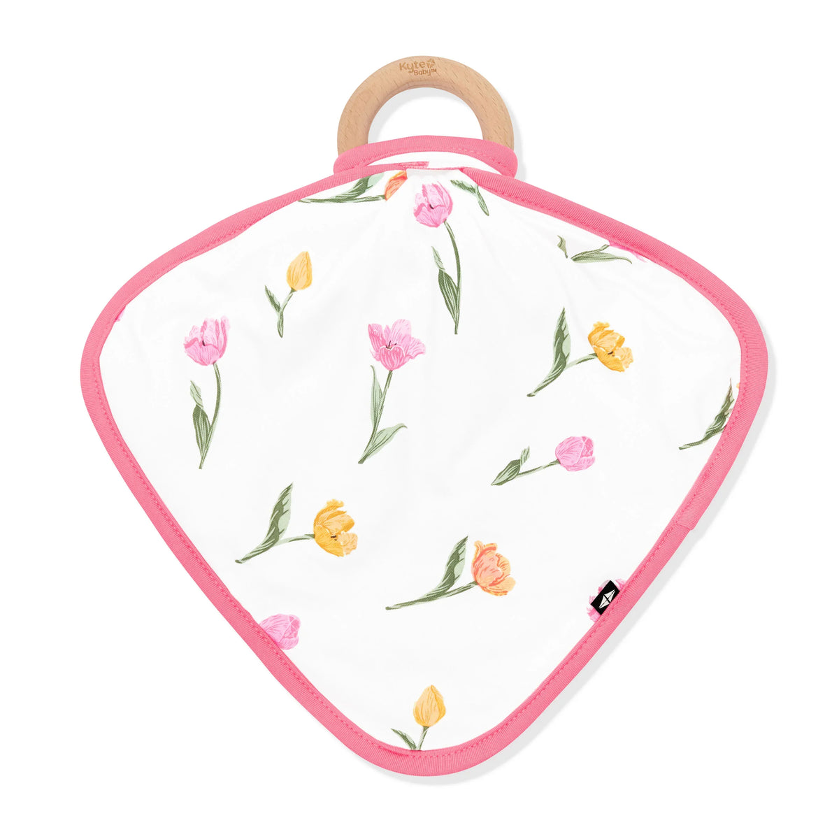 Lovey in Tulip with Removable Wooden Teething Ring Main image