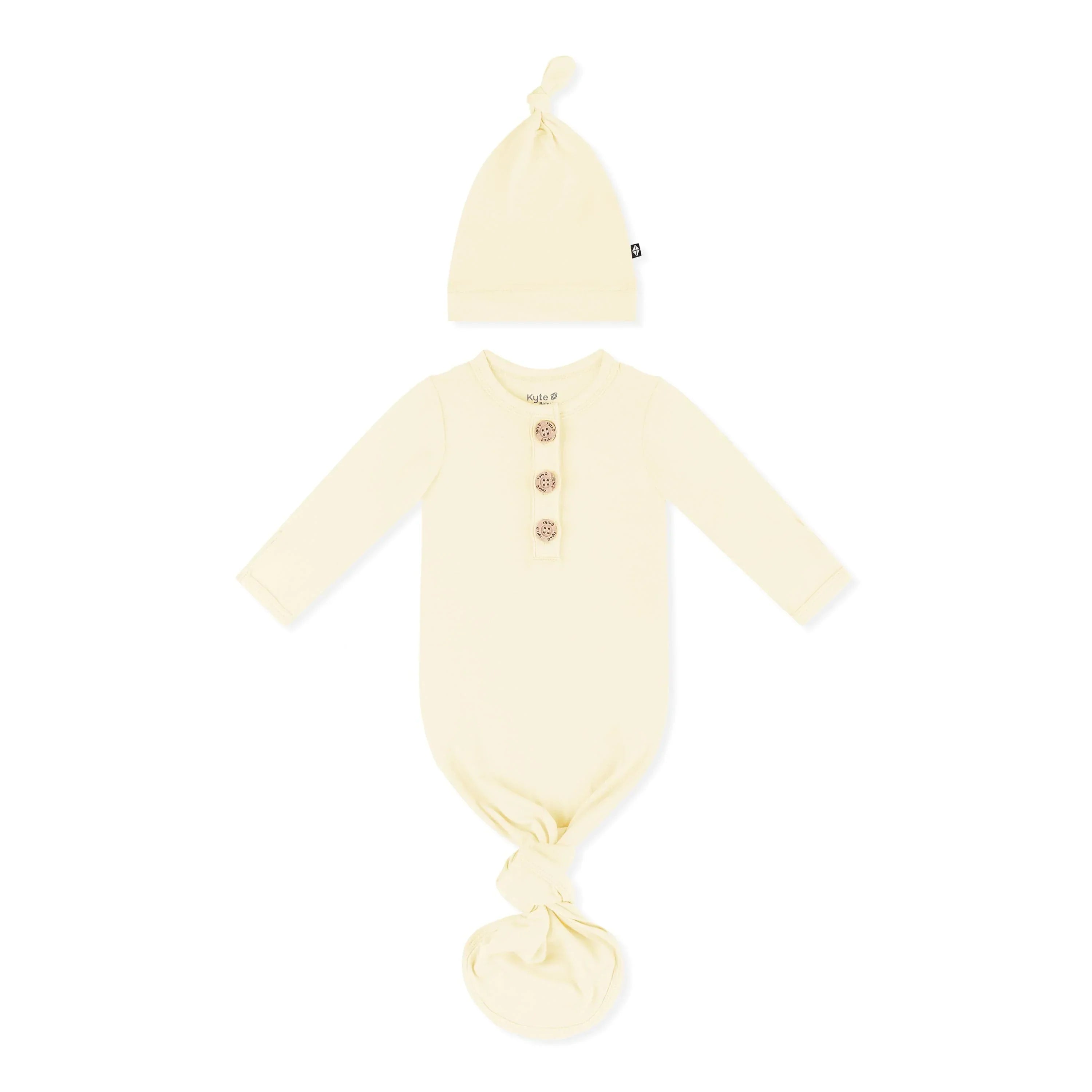 Knotted Gown with Hat Set in Chamomile Secondary image