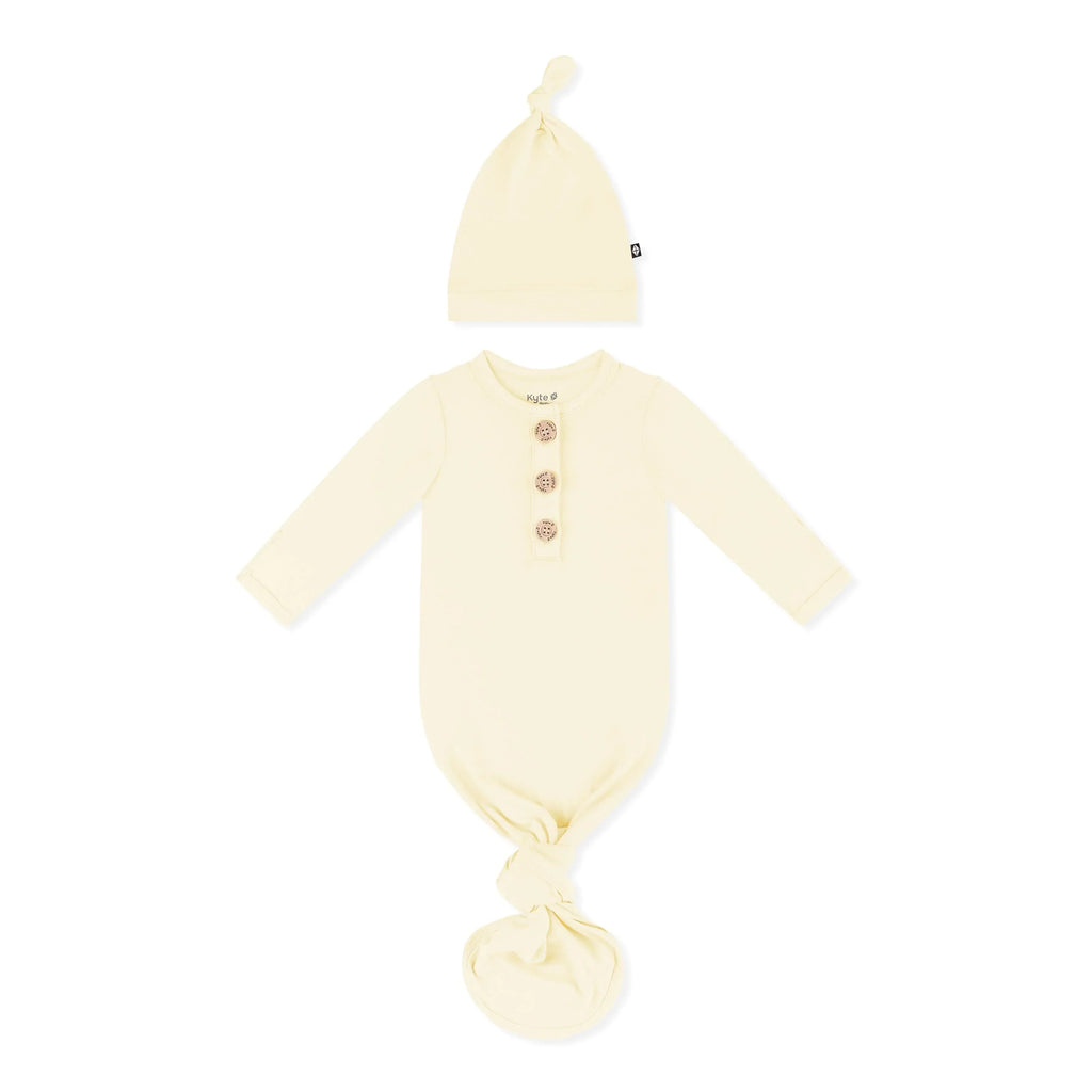 Knotted Gown with Hat Set in Chamomile